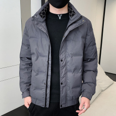 批发男士白鸭绒压花立领新款<b class='q'>时尚</b>青年外套羽绒服潮流百搭防寒保暖