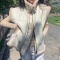 羊羔毛加厚马甲外套女2022新款bf原宿帅气百搭小个子pu皮机车夹克轮播图4