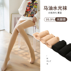 批发实拍新款特<b class='q'>大码</b>马油水光袜超弹高腰加档锦纶耐勾丝防刮光腿连裤袜