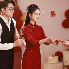 批发旗袍敬酒服<b class='q'>新娘</b>中式礼服裙长袖