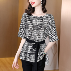 批发实拍 欧货<b class='q'>衬衫</b>遮肚子中长款<b class='q'>真丝</b><b class='q'>衬衫</b>女2026新款收腰洋气小衫短袖