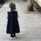 韩国童装 灯芯绒飞袖加绒连衣裙 女童冬款裙子轮播图1