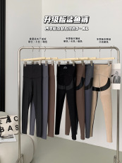 曾小咸女装高腰打底裤女秋冬新款修身显瘦外穿加绒加厚鲨鱼裤长裤