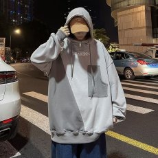 批发设计感半拉链卫衣男连帽带春秋季美式<b class='q'>嘻哈</b>潮牌套头小众情侣装上衣