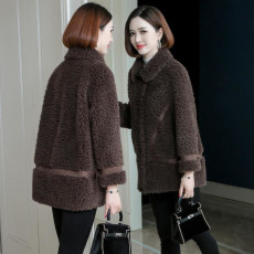 批发优质羊剪绒皮毛一体大衣女中长款2025颗粒冰岛羊羔毛<b class='q'>海宁</b>皮草外套