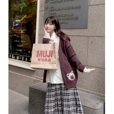 批发日系新款毛衣女<b class='q'>外套</b>宽松<b class='q'>森女</b>系软妹学院风jk可爱小熊针织开衫外搭