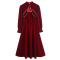 实拍售价不低于128~秋冬法式复古红色长袖拜年礼服敬酒服连衣裙轮播图5