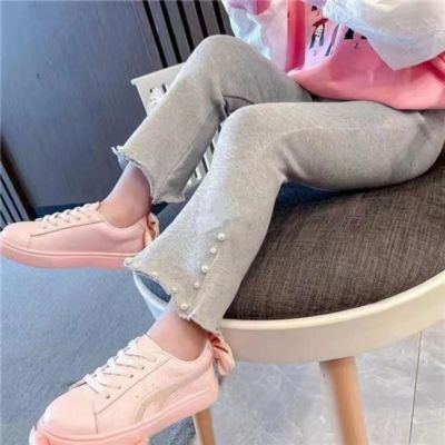 女童打底裤春秋季时髦网红外穿小童纯棉女宝宝薄款儿童装秋装裤子