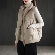 批发2025<b class='q'>秋</b>冬新款羽绒棉服马甲外穿百搭背心女宽松轻薄羽绒棉坎肩外套