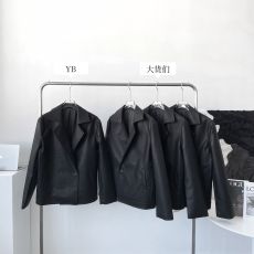早安樊樊 纸片人皮衣外套女春秋新款韩系ins潮短款宽松中长款风衣