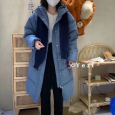 网图中长款羽绒棉服女2022冬季新款韩版小个子宽松小众棉衣面包服