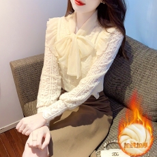 批发<b class='q'>韩版</b>长袖蕾丝<b class='q'>打底衫</b>女2026冬季新款时尚内搭洋气加绒加厚上衣小衫