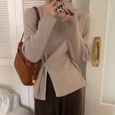 批发广州十三行高货爆款女装秋冬2025高领加厚羊毛针织打底衫大衣内搭