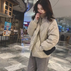 轻薄菱格茧型小款韩版棉衣外套2022新款女装冬季小个子短款棉服女