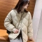 轻薄菱格茧型小款韩版棉衣外套2022新款女装冬季小个子短款棉服女轮播图4
