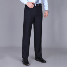 批发秋冬厚款中年男士有褶高品质西装裤子<b class='q'>商务</b>休闲正装直筒宽松男裤