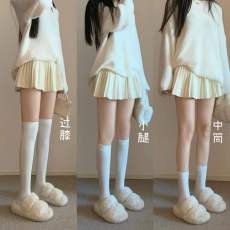 批发实拍实价小腿袜女jk袜子女中筒袜秋冬压力过膝瘦腿高筒黑色<b class='q'>长筒袜</b>