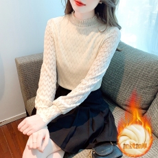 批发加绒加厚高级感气质雪纺<b class='q'>衫</b>2026冬装新款女装百搭打底宽松<b class='q'>蕾丝</b><b class='q'>上衣</b>