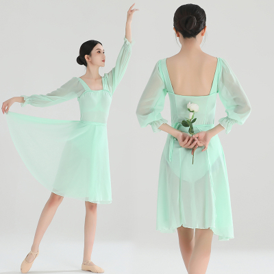成人女芭蕾服舞蹈练功考级服形体集训中国舞古典半身长裙