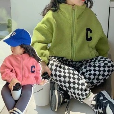 批发奥粒绒复合真超510克.女童外套2025新款秋冬加绒加厚棒球服儿童