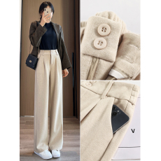 批发官图 380克星空呢 <b class='q'>阔腿裤女</b>秋冬新款高腰垂感呢子裤休闲裤子