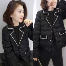 批发短款羽绒服小香风西装领小个子时尚<b class='q'>欧洲</b>站2025年冬季新款欧货小款