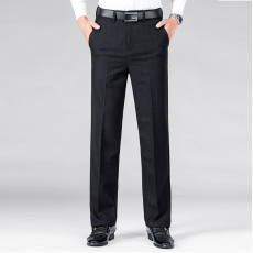批发冬季新款中老年男士抗皱免烫厚款<b class='q'>商务</b>休闲西裤宽松直筒深档长裤