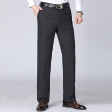 批发2023年中年男士休闲长裤子春秋季中老年人男裤宽松西裤爸爸装西裤