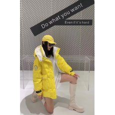 批发高品质羽绒服所有货白鸭绒<b class='q'>中长款</b>格纹装饰宽松版防寒保暧连帽