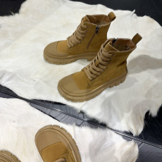 批发2022年新款马丁靴女韩版百搭厚底网红短靴潮酷ins帆布高帮鞋女式