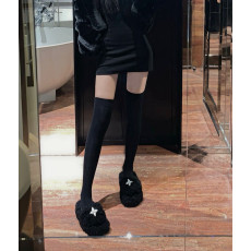 批发实拍实价  黑色长<b class='q'>筒</b><b class='q'>袜</b>袜子<b class='q'>女</b>秋冬过膝<b class='q'>袜</b>中<b class='q'>筒</b><b class='q'>袜</b>压力瘦腿JK小腿<b class='q'>袜</b>