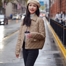 批发小香风羽绒服女短款2026冬季菱格新款轻薄90白鸭绒小个子薄款外套