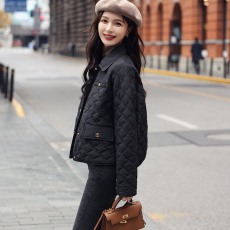 批发小香风羽绒服女短款2025冬季菱格新款轻薄90白鸭绒小个子薄款外套