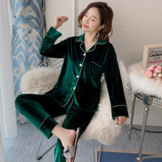 批发睡衣女冬季金丝绒韩版学生保暖加厚女士秋冬天两件套装<b class='q'>大码</b>家居服