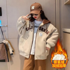 批发银狐绒加绒加厚女<b class='q'>童</b><b class='q'>外套</b><b class='q'>秋</b>冬款2025新款<b class='q'>中大</b><b class='q'>童</b>洋气冬季儿<b class='q'>童</b>棒球服