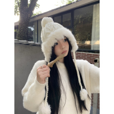 批发实拍实价 秋冬保暖针织毛线帽<b class='q'>可爱</b>加绒雷锋护耳帽