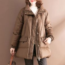 批发欧货加厚羽绒服女冬中长款2026年新款大码胖mm小个子冬季时尚外套