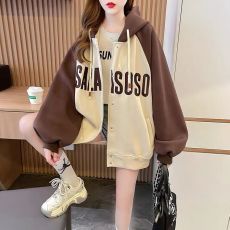 批发加绒加厚外套女设计感小众高级秋冬季2026新款宽松开衫棒球服<b class='q'>卫衣</b>