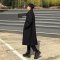 2022复古贴袋长款风衣 潮牌男秋冬宽松日系休闲纯色防风外套大衣轮播图2