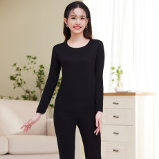批发发热德绒保暖内衣女士加绒加厚套装秋衣秋裤恒温无痕保暖衣280克