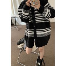 批发实拍实价2025~杨树林高比例<b class='q'>马海毛</b>大<b class='q'>开衫</b>连帽针织毛衣外套中长款