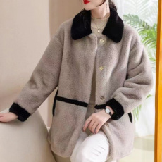 质检官图中年妈妈毛呢外套女秋冬新款时尚水貂绒大衣洋气加厚上衣