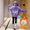 510克奥粒绒复合银狐绒，女童外套秋冬季2022新款中大童加厚上衣轮播图5