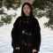 赫本风黑色呢子大衣女2022新款冬小个子牛角扣高级感韩系毛呢外套轮播图1