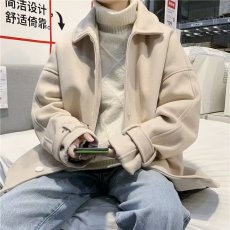 批发秋冬季毛呢外套男港<b class='q'>风</b>宽松工装夹克ins帅气休闲上衣<b class='q'>韩</b>版潮流日系