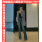 何晨曦浅蓝色复古微喇牛仔裤女2022年新款高腰喇叭裤修身显瘦裤子轮播图1