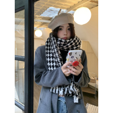 实拍实价 软糯格子围巾秋冬保暖披肩围脖