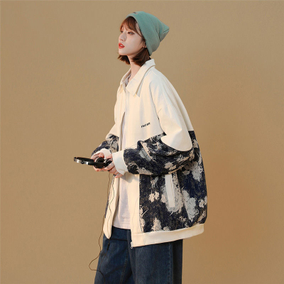 国潮外套原创设计小众春季翻领中国风休闲夹克chic港味上衣高级感
