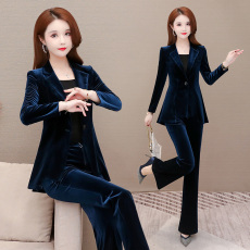 批发<b class='q'>金丝</b><b class='q'>绒套装</b><b class='q'>女</b>2026年新款成套搭配<b class='q'>女</b>装减龄高级感轻熟风西装两件套