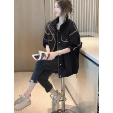 批发立领工装黑色棒球服外套女休闲洋气夹克爆款初春装2025新款<b class='q'>欧洲</b>站